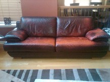 Before, sofa, Leather Repair, Leather Dye, Leather Seats | Dallas, Plano       